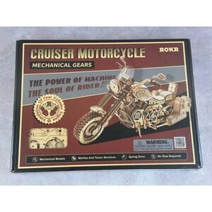 ROKR LK504 Wooden Cruiser Motorcycle Mechanical Gears Model 420 PCS NEW SEALED